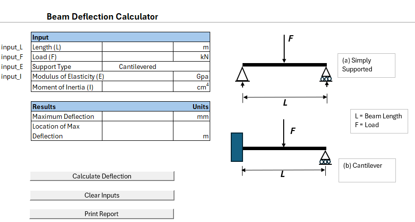 Excel VBA Thermal & Mechanical Calculator